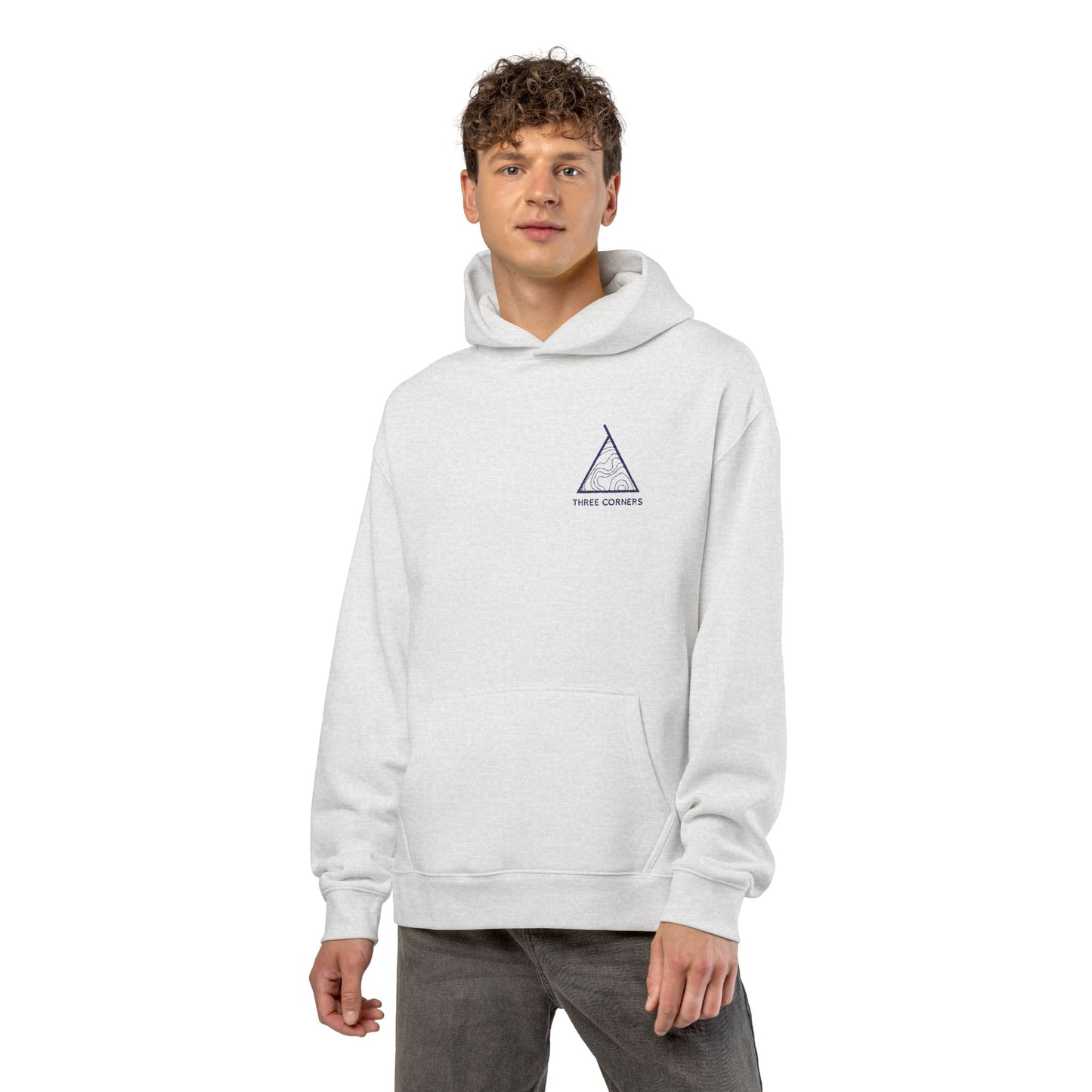 Three Corners Embroidered Relaxed Hoodie
