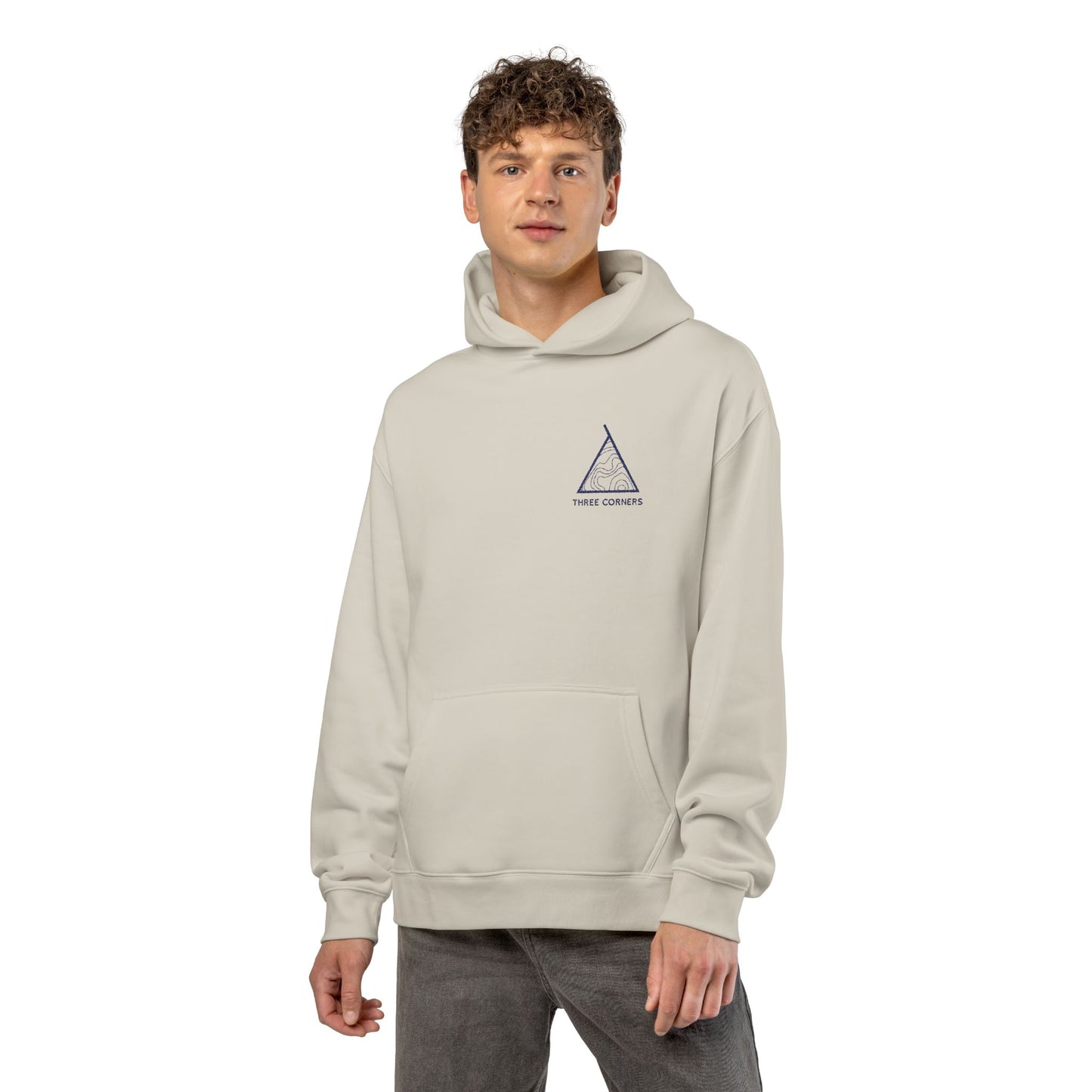 Three Corners Embroidered Relaxed Hoodie