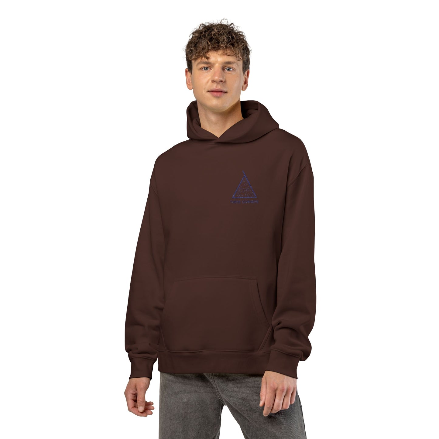 Three Corners Embroidered Relaxed Hoodie